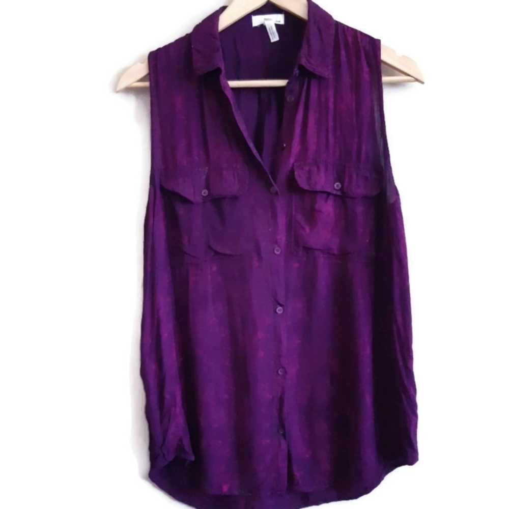 Garage | sleeveless collared button down shirt